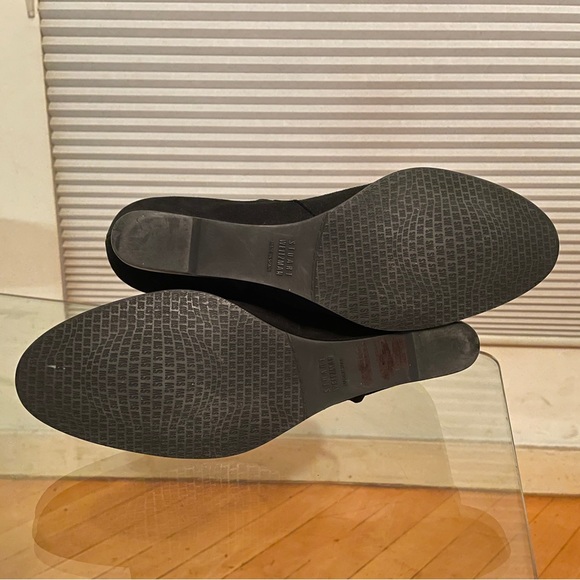 Stuart Weitzman Black Suede Wedge Booties - Picture 7 of 10
